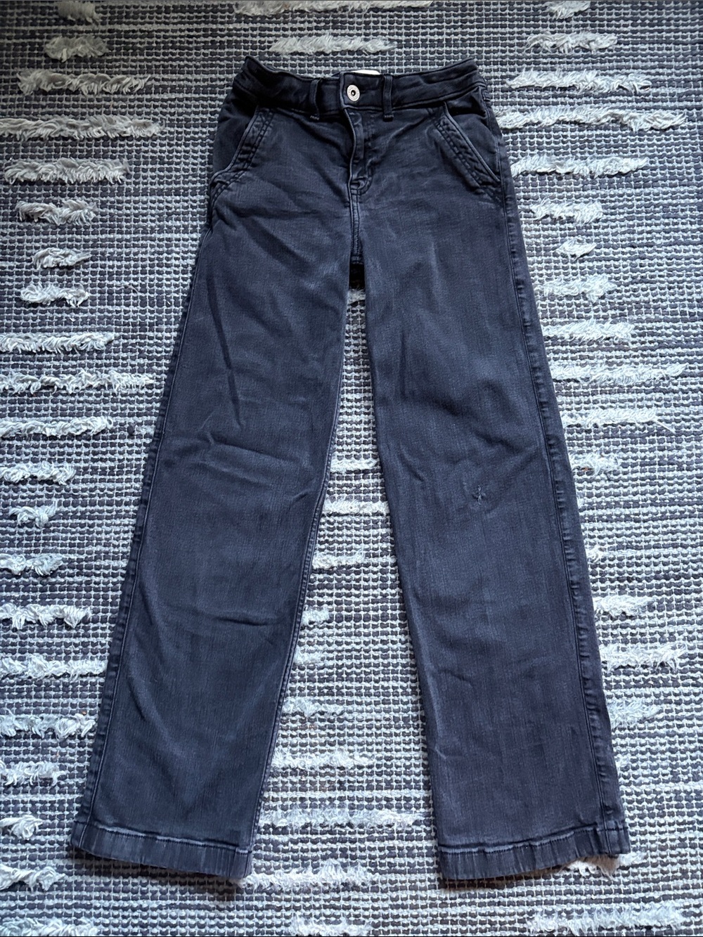 abercrombie kids Black High Rise Wide Leg Jeans - Size 11/12 Long